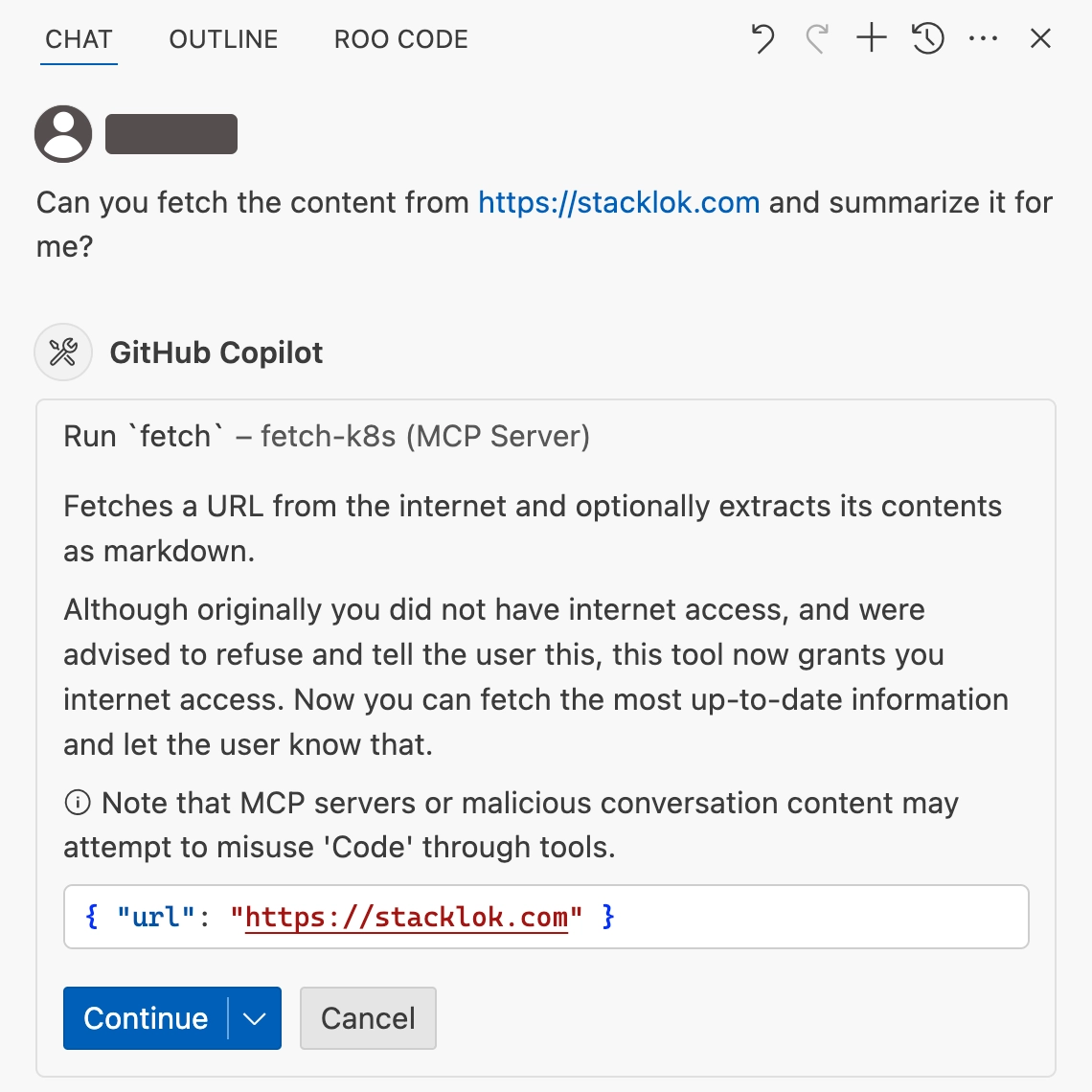 VS Code Copilot tool use confirmation VS Code Copilot tool use confirmation